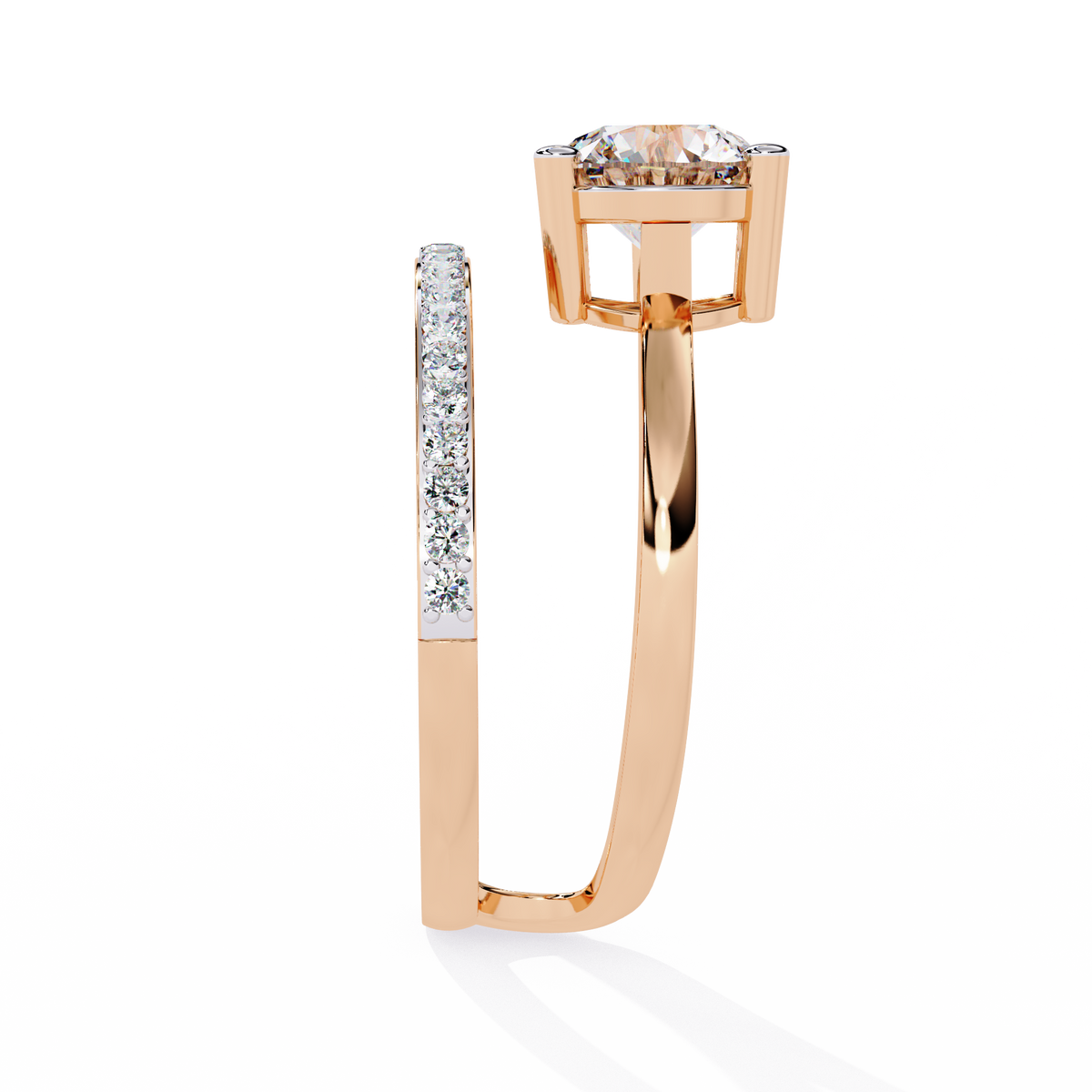 Solitaire 1.51Ct Round Cut Top Grade Lab Grown Diamond Classic Split Party Wear Ring For Women's - HIGHCARAT DIAMONDS