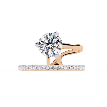 Solitaire 1.51Ct Round Cut Top Grade Lab Grown Diamond Classic Split Party Wear Ring For Women's - HIGHCARAT DIAMONDS