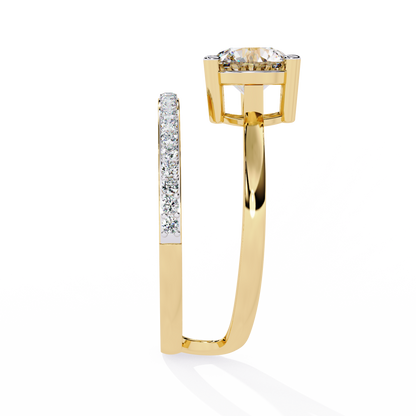 Solitaire 1.51Ct Round Cut Top Grade Lab Grown Diamond Classic Split Party Wear Ring For Women's - HIGHCARAT DIAMONDS