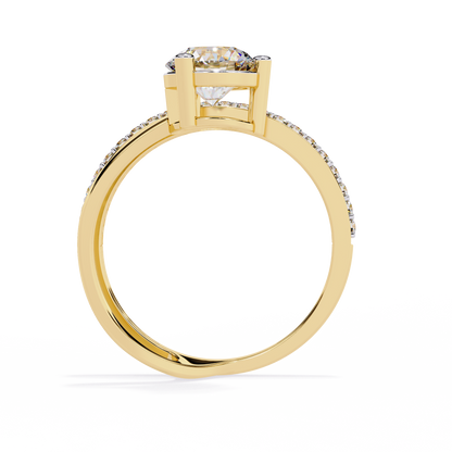 Solitaire 1.51Ct Round Cut Top Grade Lab Grown Diamond Classic Split Party Wear Ring For Women's - HIGHCARAT DIAMONDS