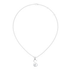 Elegant S Letter Heart Diamond Pendant - 0.50 Ct Anniversary Gift for Her - HIGHCARAT DIAMONDS