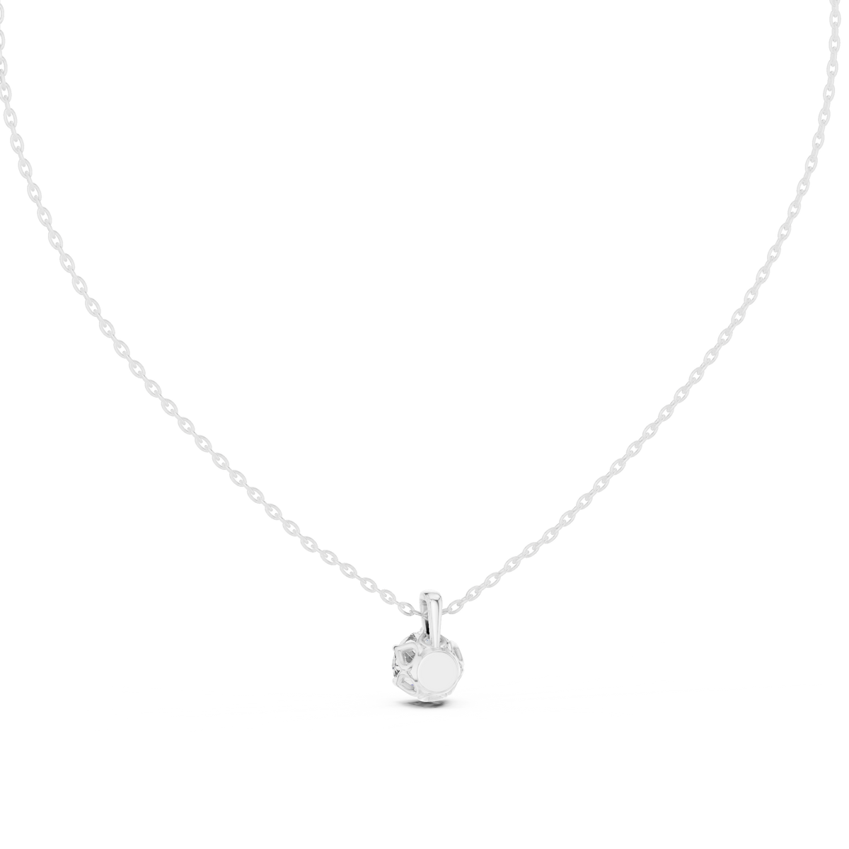 labgrown 1.00 Ct Diamond Round Shape Diamond Pendant For Her In 18K Solid Gold - HIGHCARAT DIAMONDS