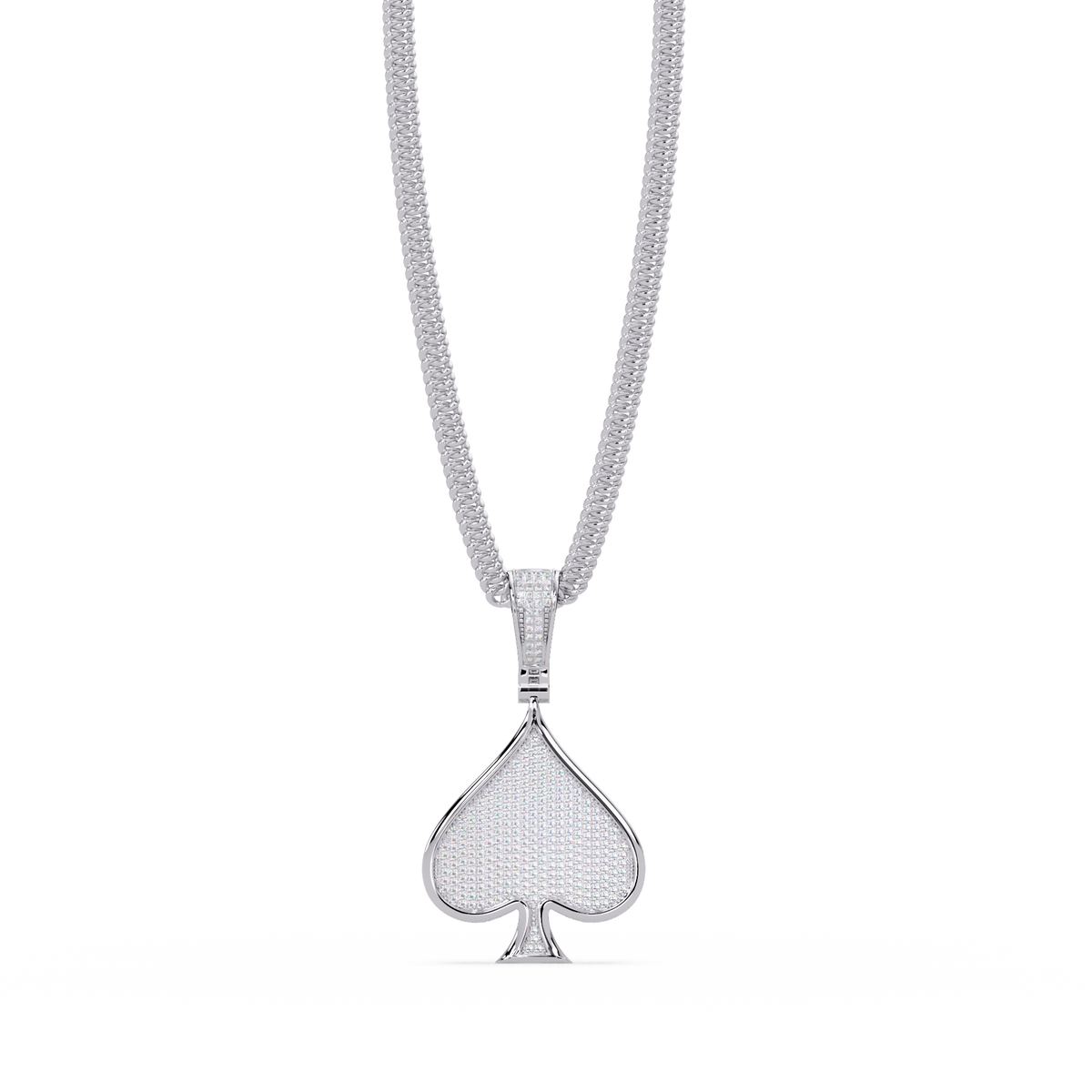 Spade Shape Pave Lab Grown Diamond Pendant - HIGHCARAT DIAMONDS
