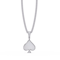 Spade Shape Pave Lab Grown Diamond Pendant - HIGHCARAT DIAMONDS
