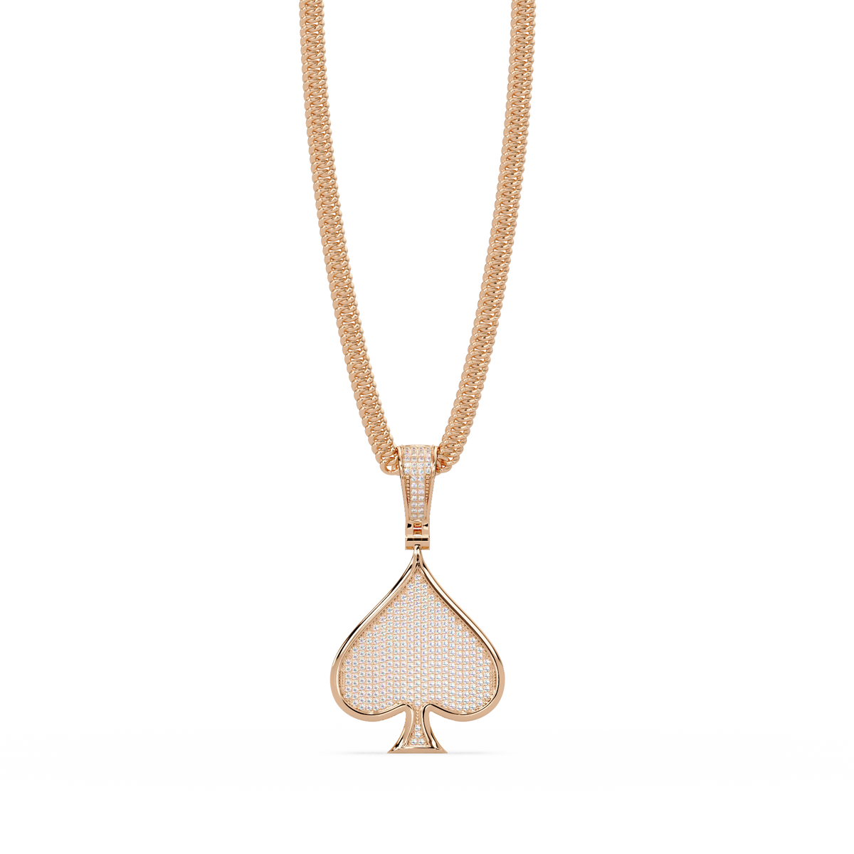 Spade Shape Pave Lab Grown Diamond Pendant - HIGHCARAT DIAMONDS