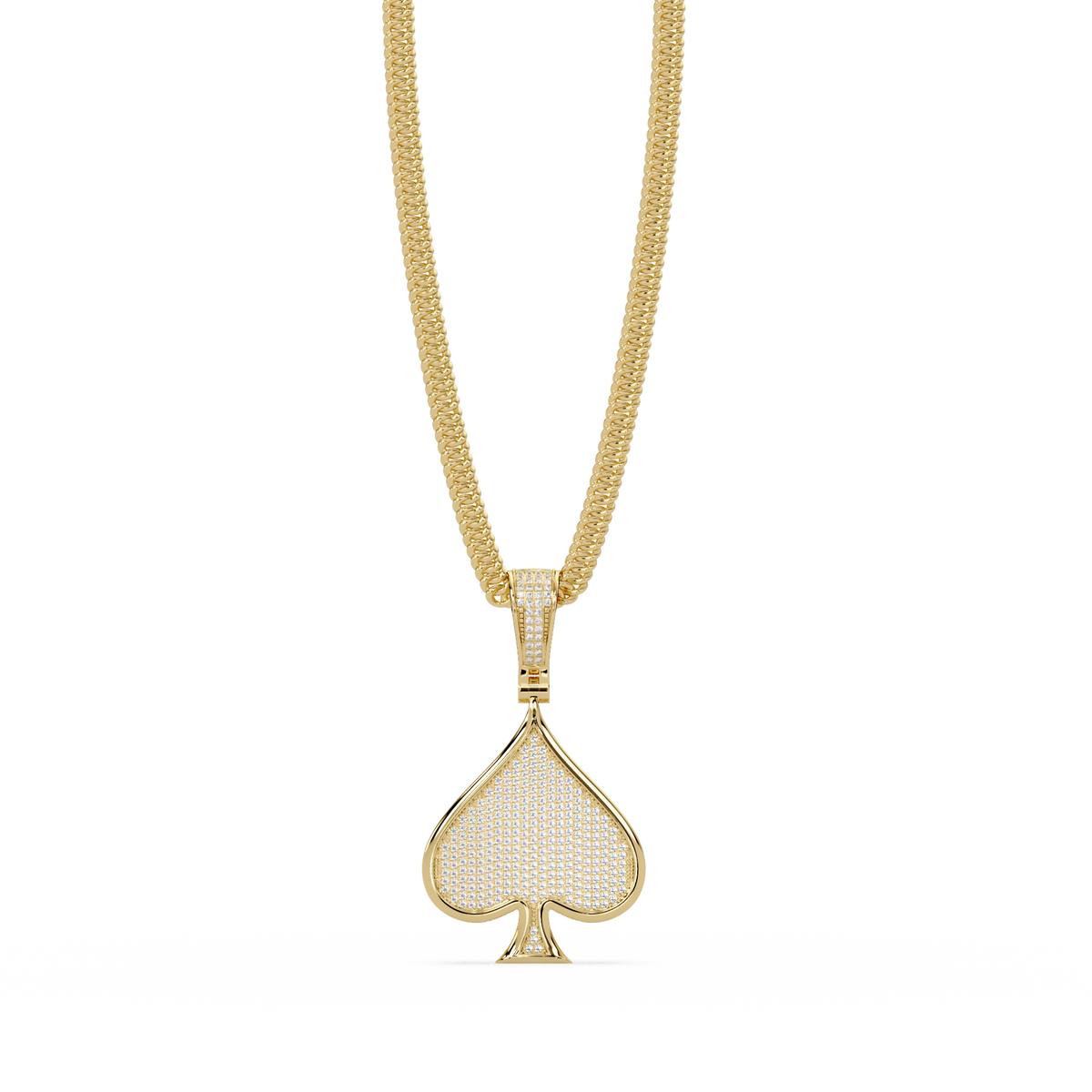 Spade Shape Pave Lab Grown Diamond Pendant - HIGHCARAT DIAMONDS