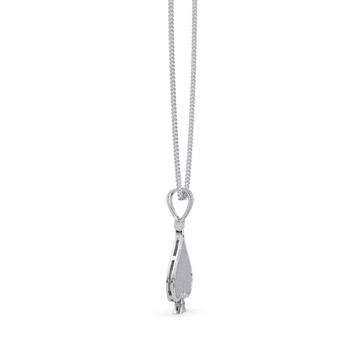 Spade Shape Pave Lab Grown Diamond Pendant - HIGHCARAT DIAMONDS