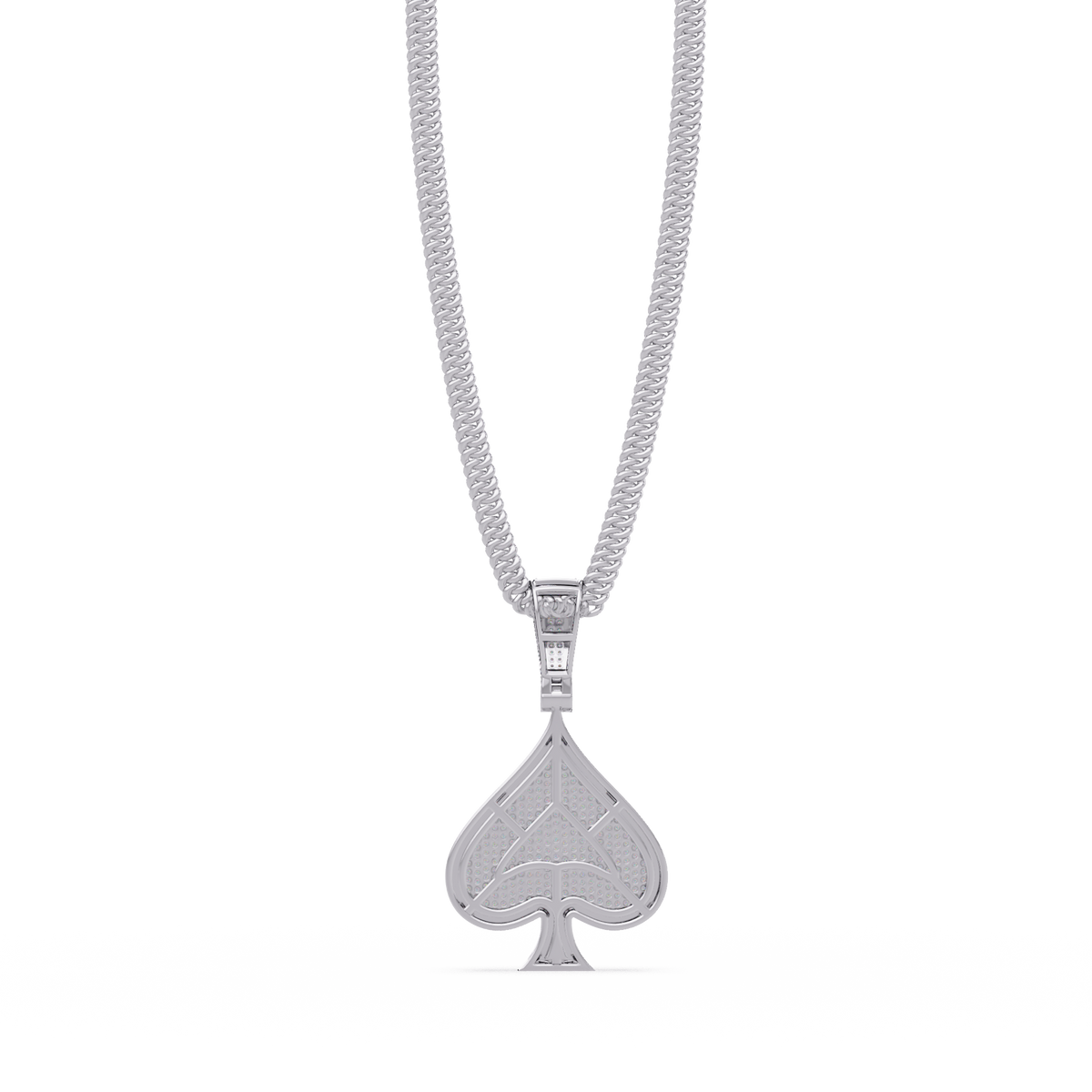 Spade Shape Pave Lab Grown Diamond Pendant - HIGHCARAT DIAMONDS