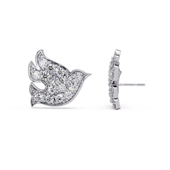 Sparrow Shape Lab Grown Diamond Stud Earrings - HIGHCARAT DIAMONDS