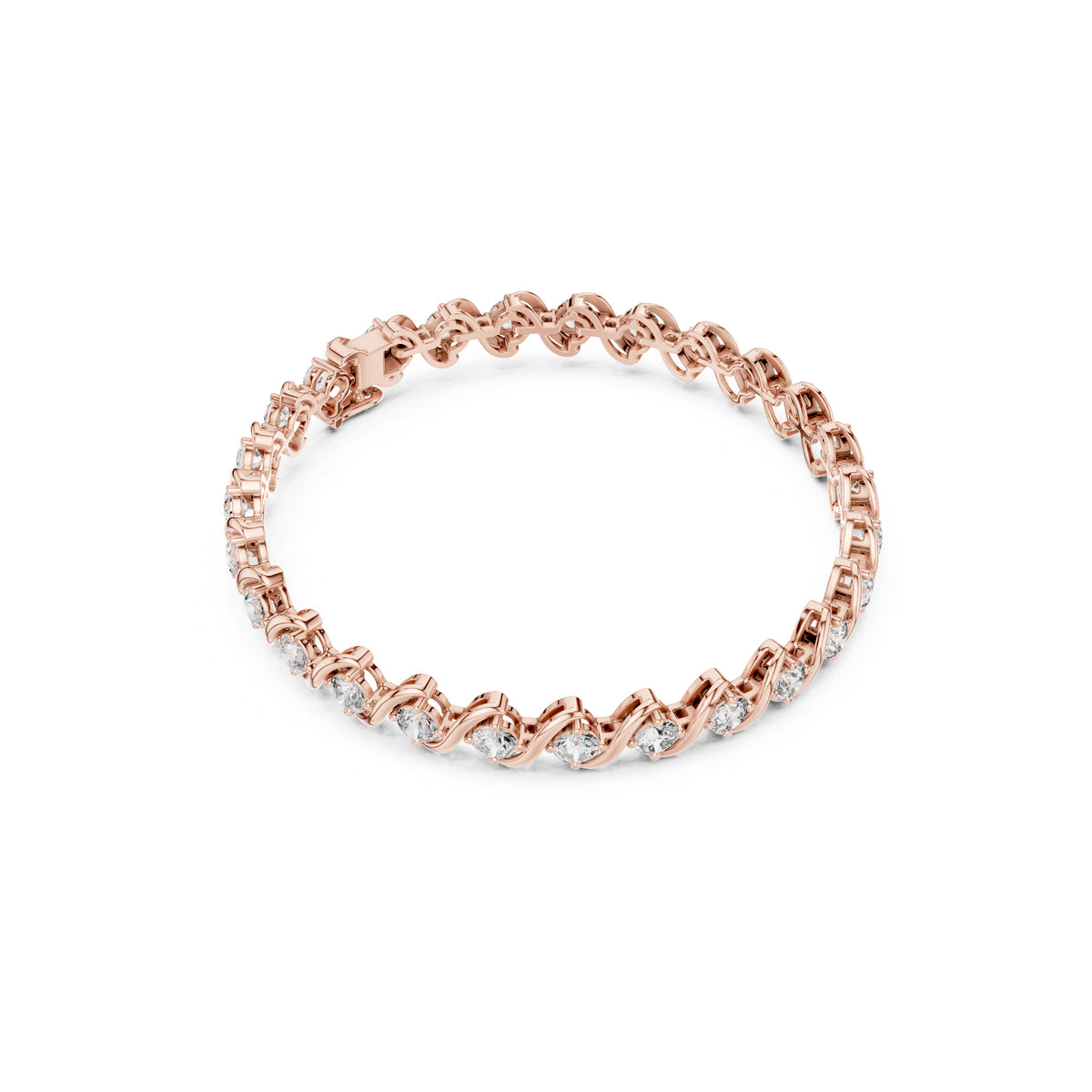 5.40CT Round Cut Lab Grown & Natural Diamond Elegant Cluster Vintage Stunning Dainty Tennis Dainty Bracelet Gift For Her - HIGHCARAT DIAMONDS