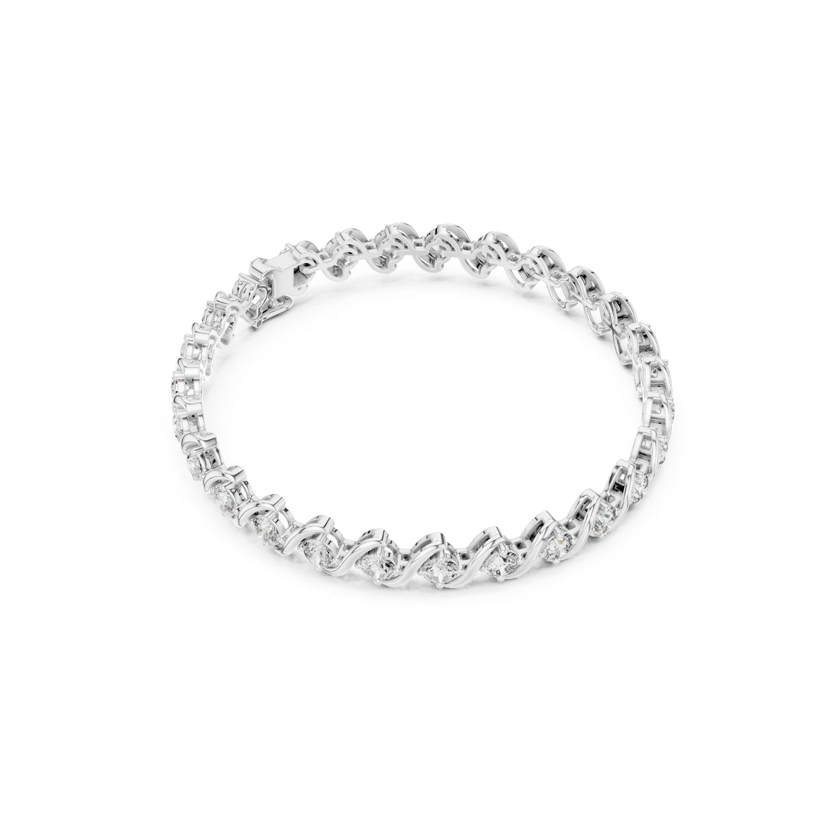 5.40CT Round Cut Lab Grown & Natural Diamond Elegant Cluster Vintage Stunning Dainty Tennis Dainty Bracelet Gift For Her - HIGHCARAT DIAMONDS