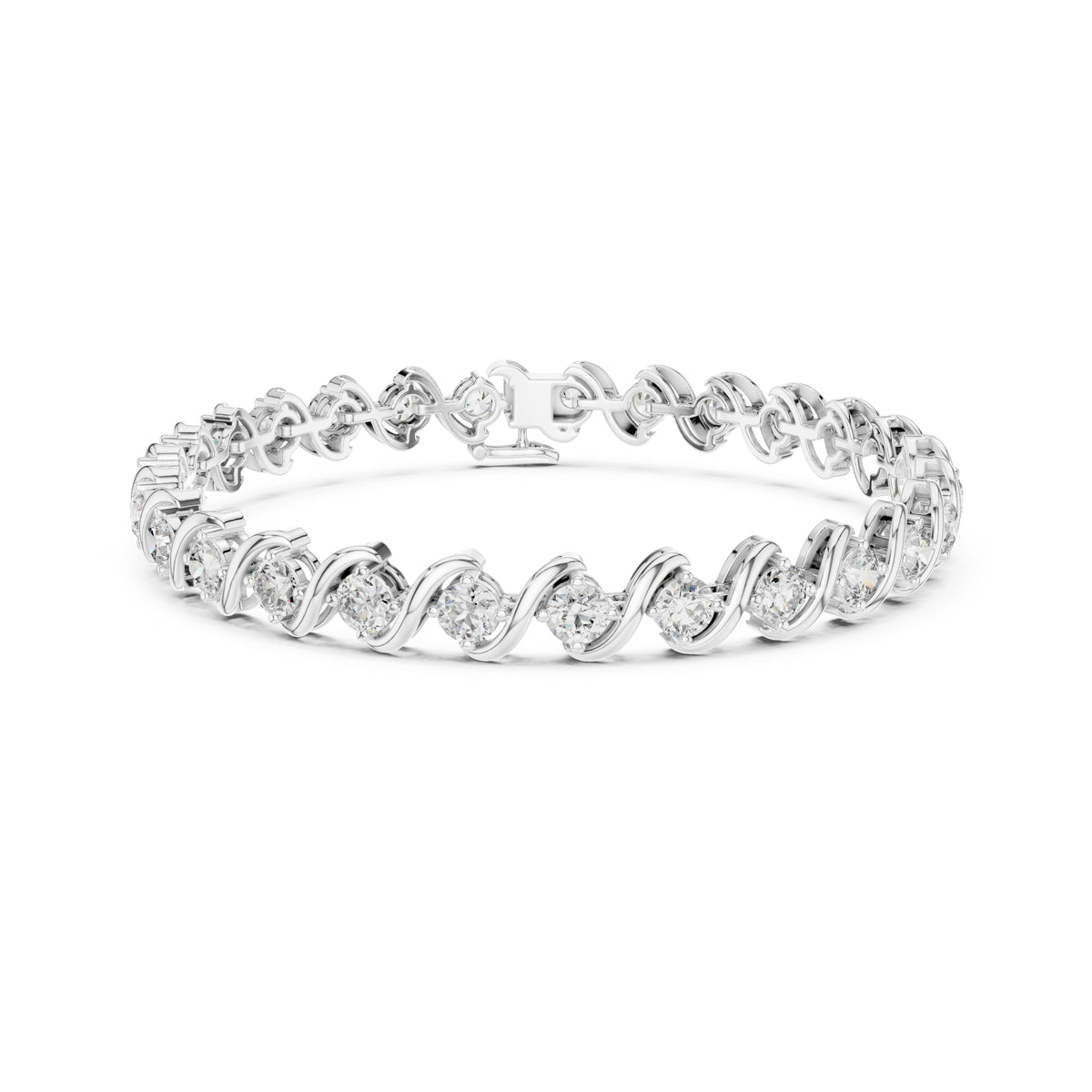 5.40CT Round Cut Lab Grown & Natural Diamond Elegant Cluster Vintage Stunning Dainty Tennis Dainty Bracelet Gift For Her - HIGHCARAT DIAMONDS