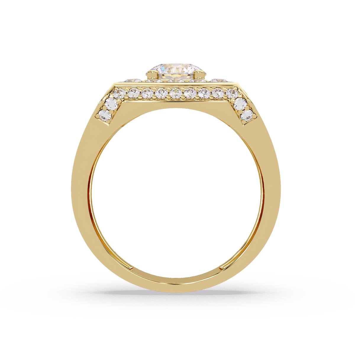 Square Halo Lab grown Diamond Luxury Ring - HIGHCARAT DIAMONDS