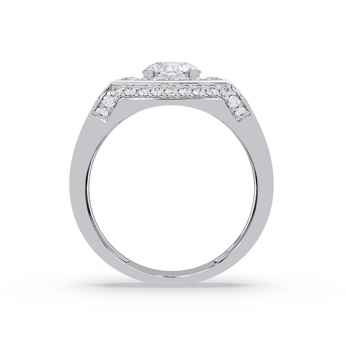Square Halo Lab grown Diamond Luxury Ring - HIGHCARAT DIAMONDS