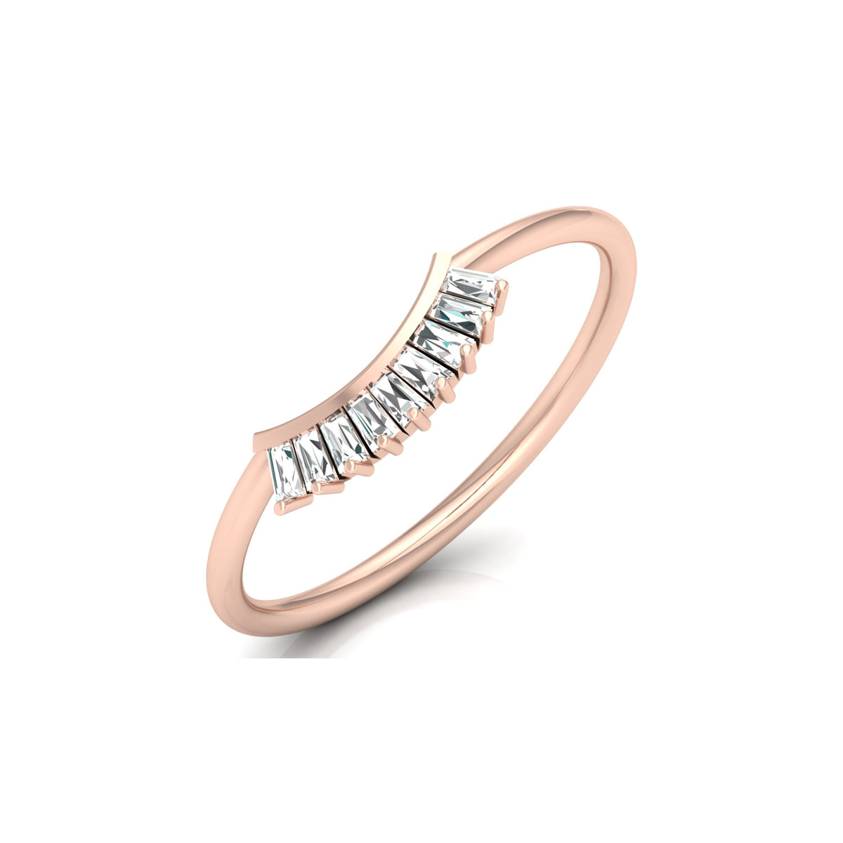Stackable Princess Cut Diamond Ring Elegant Minimalist Band for Women In Lab Or Natural Diamonds - HIGHCARAT DIAMONDS