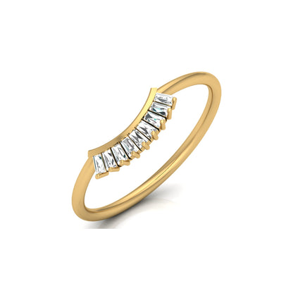 Stackable Princess Cut Diamond Ring Elegant Minimalist Band for Women In Lab Or Natural Diamonds - HIGHCARAT DIAMONDS