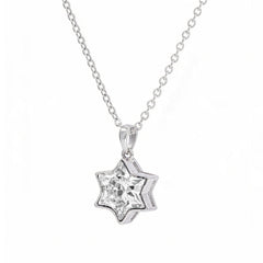 Star Cut David Lab-Grown Diamond Bezel Set Pendant