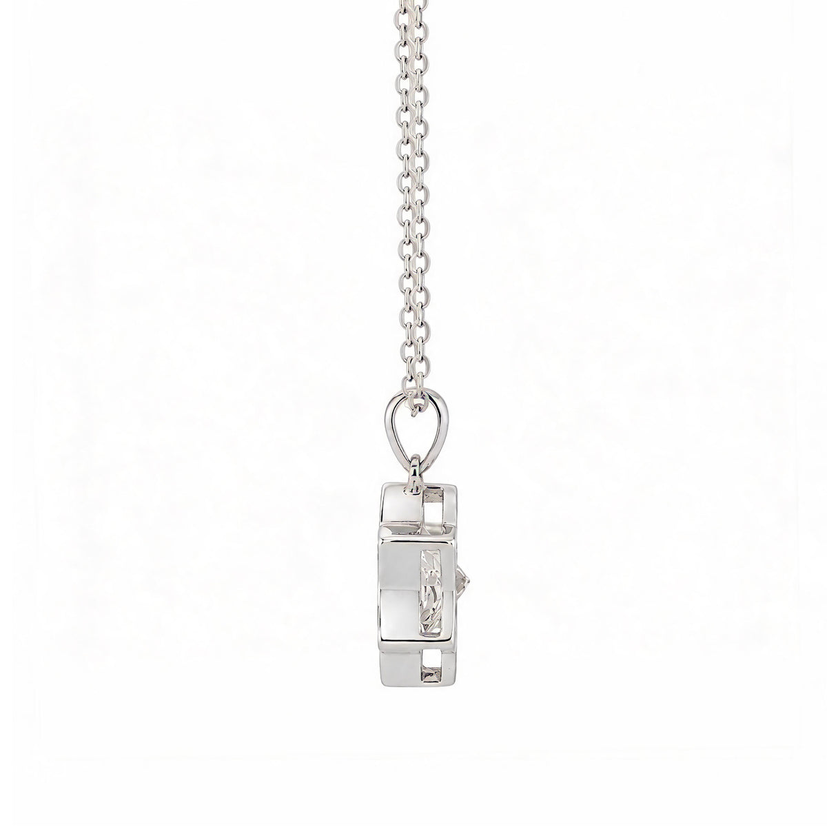 Star Cut David Lab Grown Diamond Bezel Set Pendant With Chain