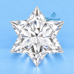 David Star Shape Lab Grown Diamond for Custom Fine Jewelry Designs