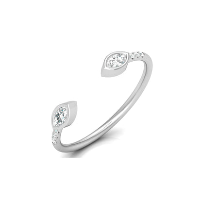 Stunning Marquise Or Round Diamond Wedding Band Ring Elegant Gift for Someone Special - HIGHCARAT DIAMONDS