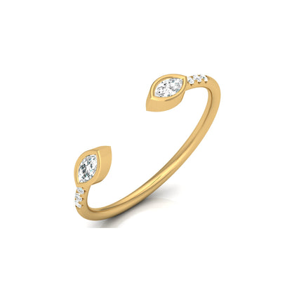 Stunning Marquise Or Round Diamond Wedding Band Ring Elegant Gift for Someone Special - HIGHCARAT DIAMONDS