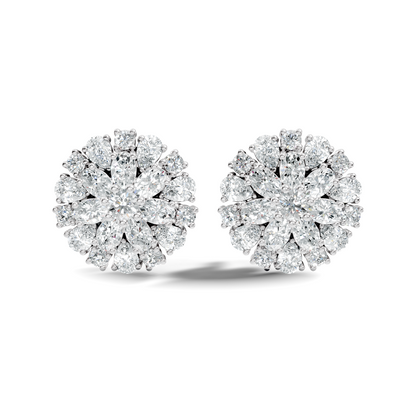 2.91 Ct Pear, Oval, Round Shape Diamond With 14k Solid Rose Gold Elegance Vintage Affordable Diamond Earrings - HIGHCARAT DIAMONDS
