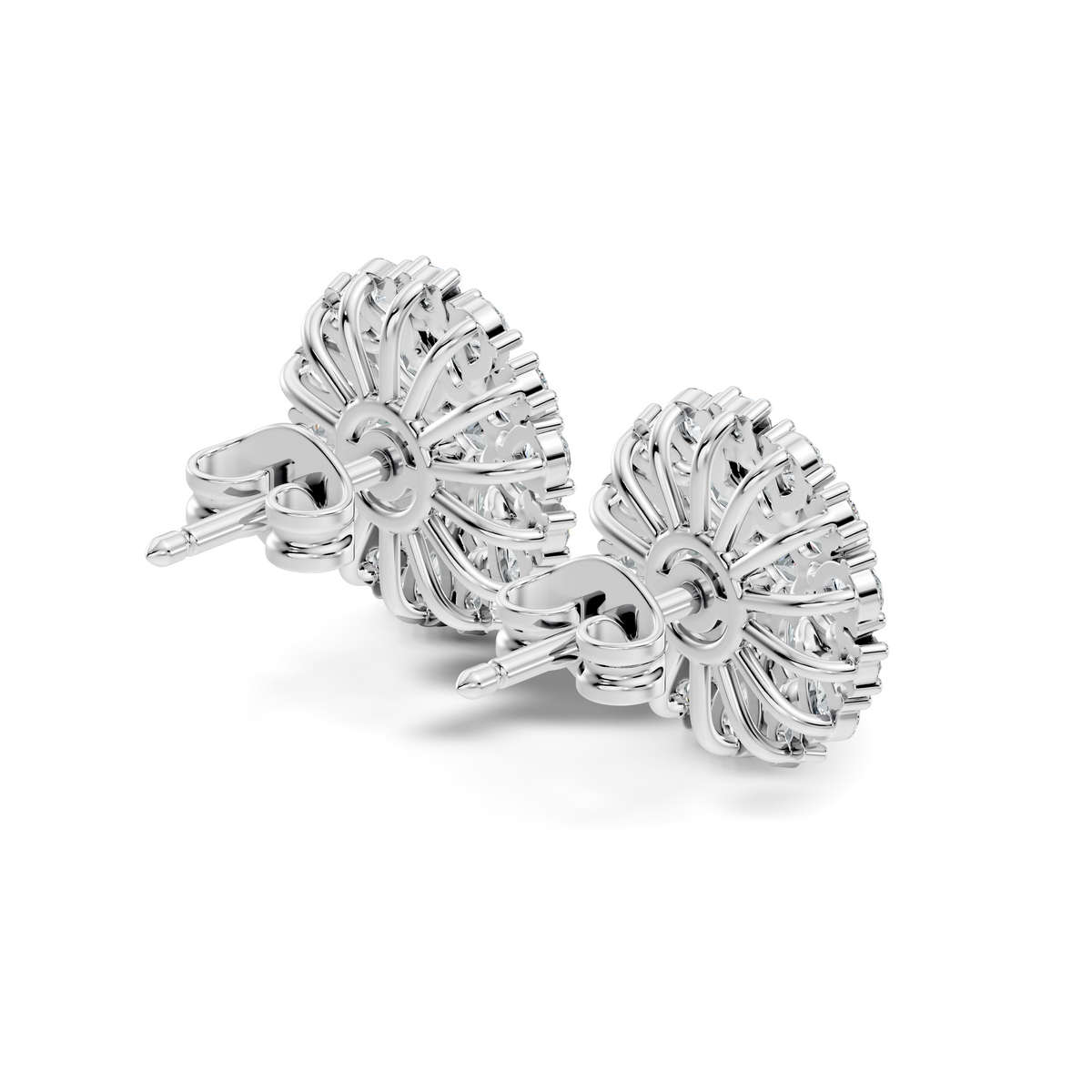 2.91 Ct Pear, Oval, Round Shape Diamond With 14k Solid Rose Gold Elegance Vintage Affordable Diamond Earrings - HIGHCARAT DIAMONDS