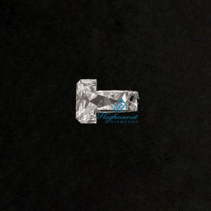 Precision Cut Alphabet T Diamond featuring defined contours and reflective facets