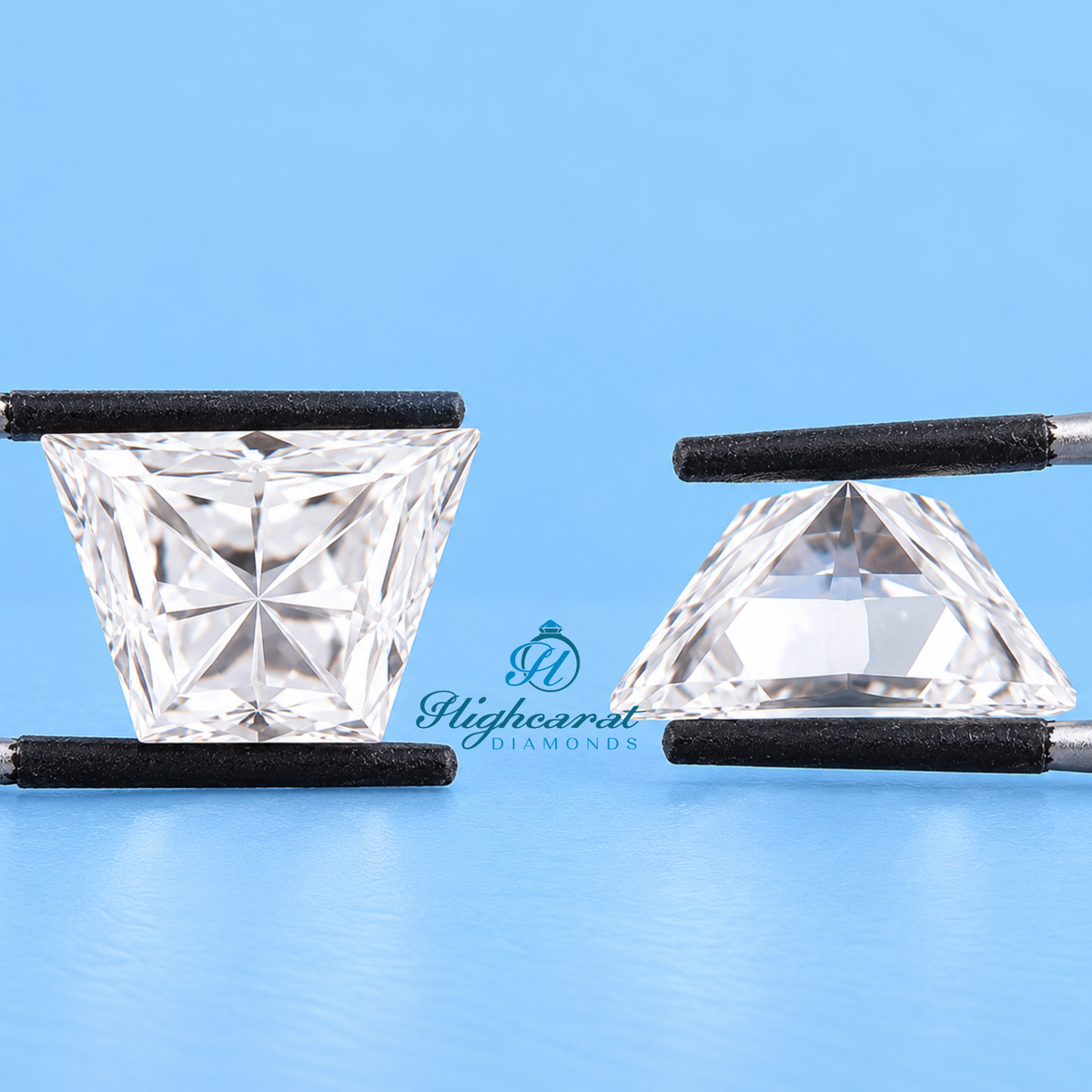 Tapered Baguette Step Cut Lab Grown Diamond Pair Stones