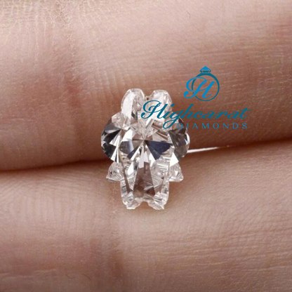 Certified Teddy Bear Shape Lab Grown Diamond with playful contours and bright reflection