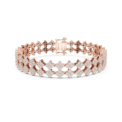 5.12 Ct Round Cut Lab Grown Diamond Vintage Delicate Hand Crafted Dainty Bridesmaid Bracelet For Gift - HIGHCARAT DIAMONDS