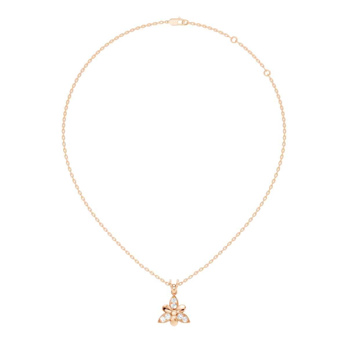 White Gold Vintage Pendant with Diamond Elegant Floral Design Perfect Gift For Annversary - HIGHCARAT DIAMONDS