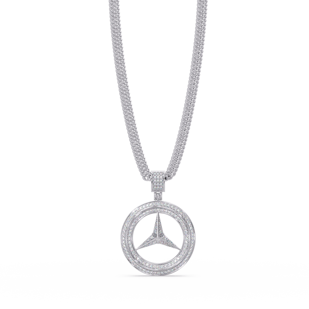 Three Point Star Lab Grown Diamond Pendant Necklace - HIGHCARAT DIAMONDS