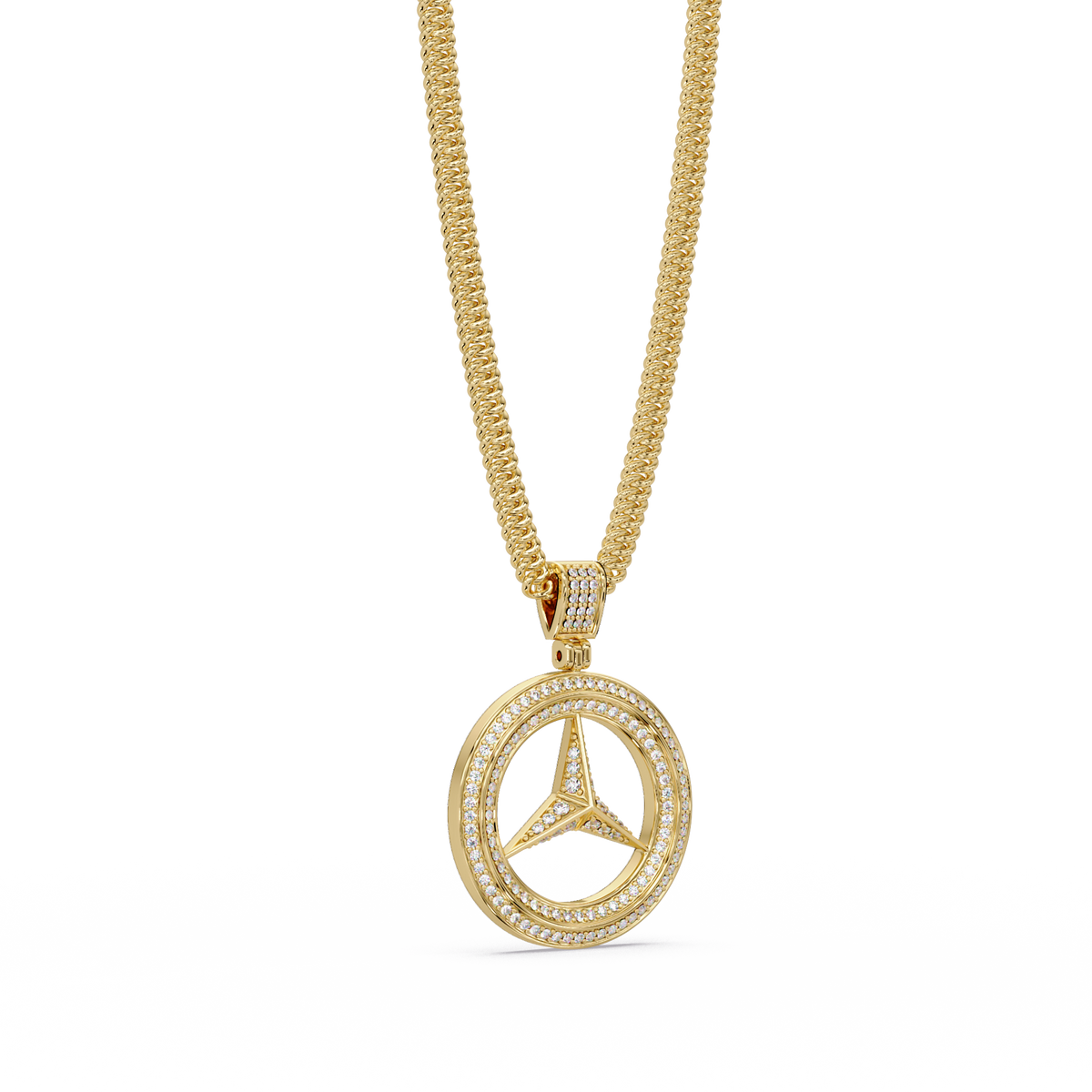 Three Point Star Lab Grown Diamond Pendant Necklace - HIGHCARAT DIAMONDS