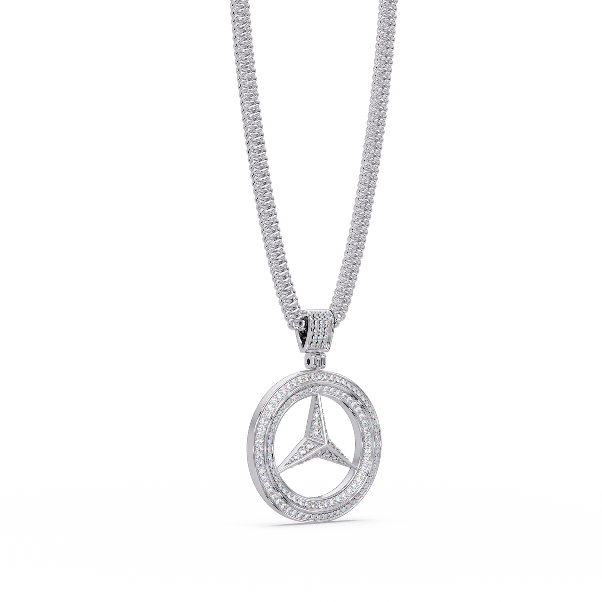 Three Point Star Lab Grown Diamond Pendant Necklace - HIGHCARAT DIAMONDS
