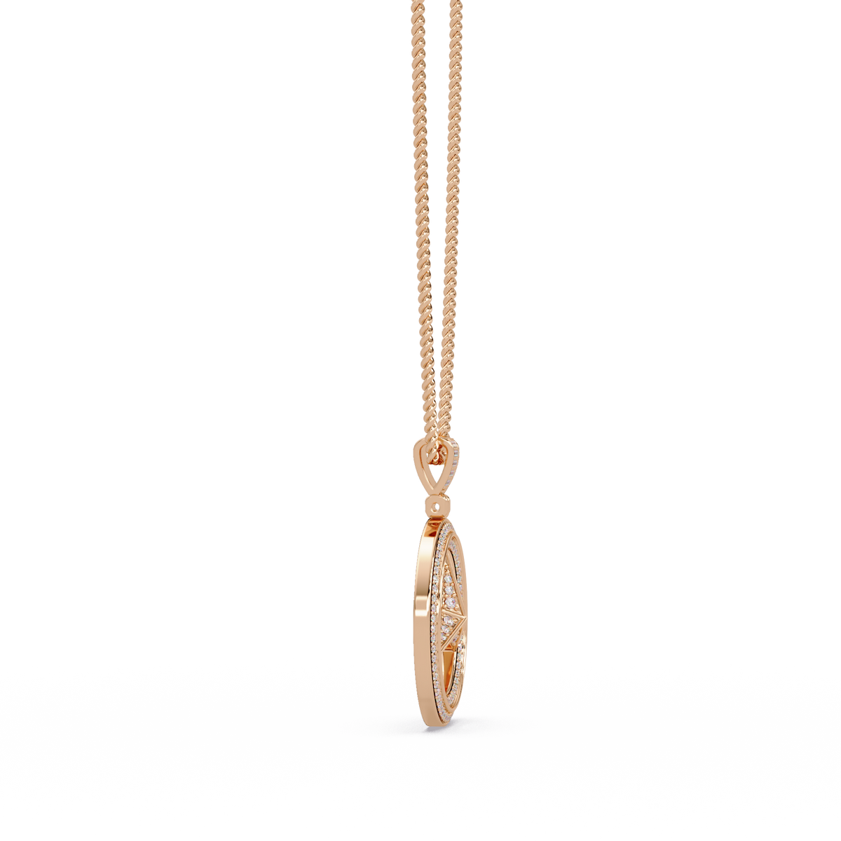 Three Point Star Lab Grown Diamond Pendant Necklace - HIGHCARAT DIAMONDS