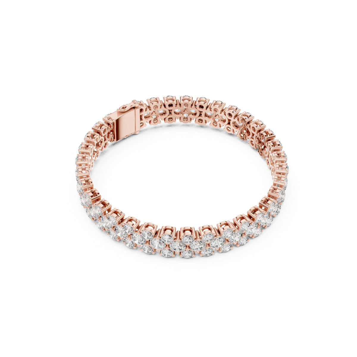 15.05Ct Round Top Grade Lab Grown Diamond Unique Three Row Vintage Bridesmaid Tennis Bracelet For Gift - HIGHCARAT DIAMONDS