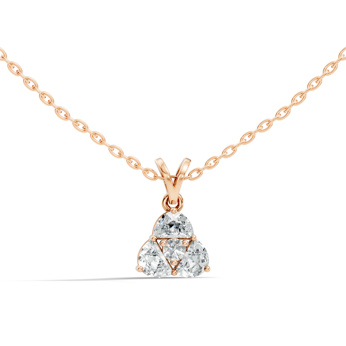 Labgrown Halfmoon Fancy Diamond Sparkling Pendant Round Diamond pendant perfect Anniversary Gift For Her - HIGHCARAT DIAMONDS