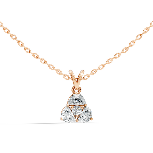 Labgrown Halfmoon Fancy Diamond Sparkling Pendant Round Diamond pendant perfect Anniversary Gift For Her - HIGHCARAT DIAMONDS