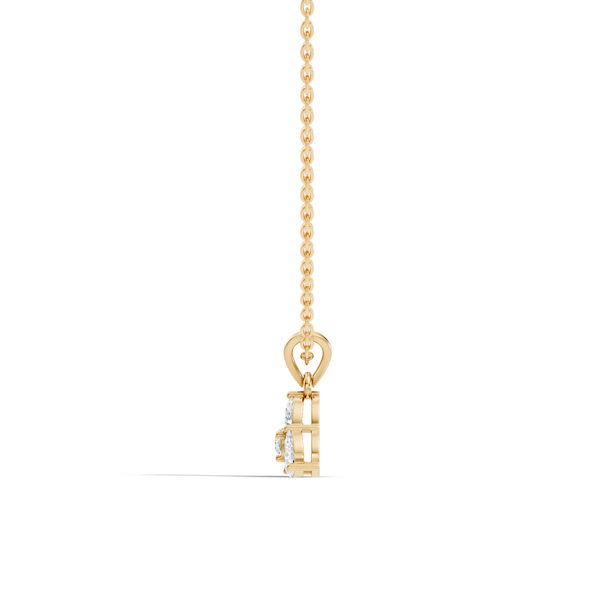 Labgrown Halfmoon Fancy Diamond Sparkling Pendant Round Diamond pendant perfect Anniversary Gift For Her - HIGHCARAT DIAMONDS