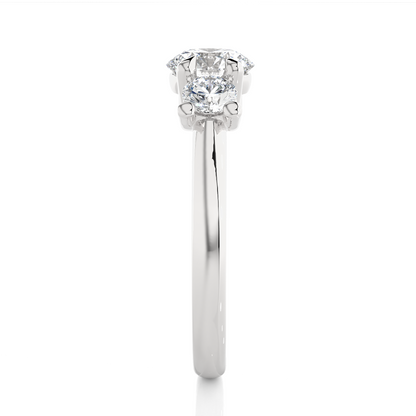 Three Stone Round 1.39 Carat Lab Grown Diamond Engagement Ring For Her - HIGHCARAT DIAMONDS
