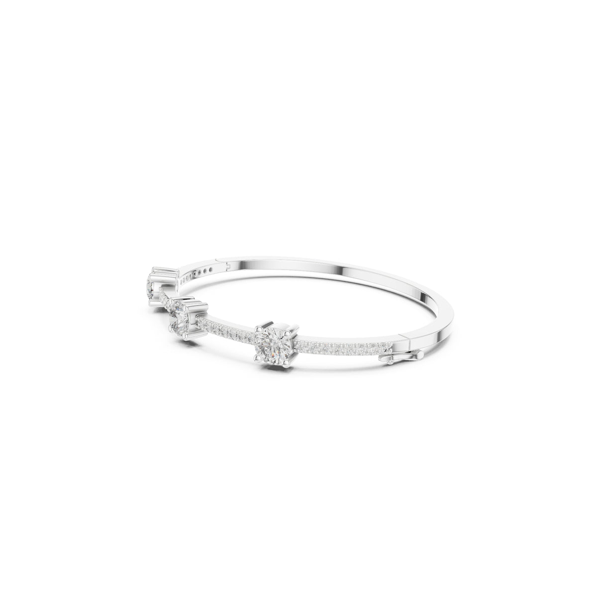 Vintage 3.75 CT Round Cut Colorless Diamond Prong Set Sparkling Perfect Dainty Party Wear Bangle Bracelets - HIGHCARAT DIAMONDS