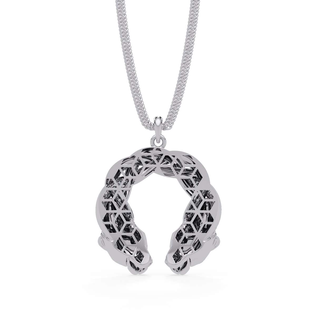 Dual Koi Fish Infinity Lab Grown Diamond Pendant - HIGHCARAT DIAMONDS
