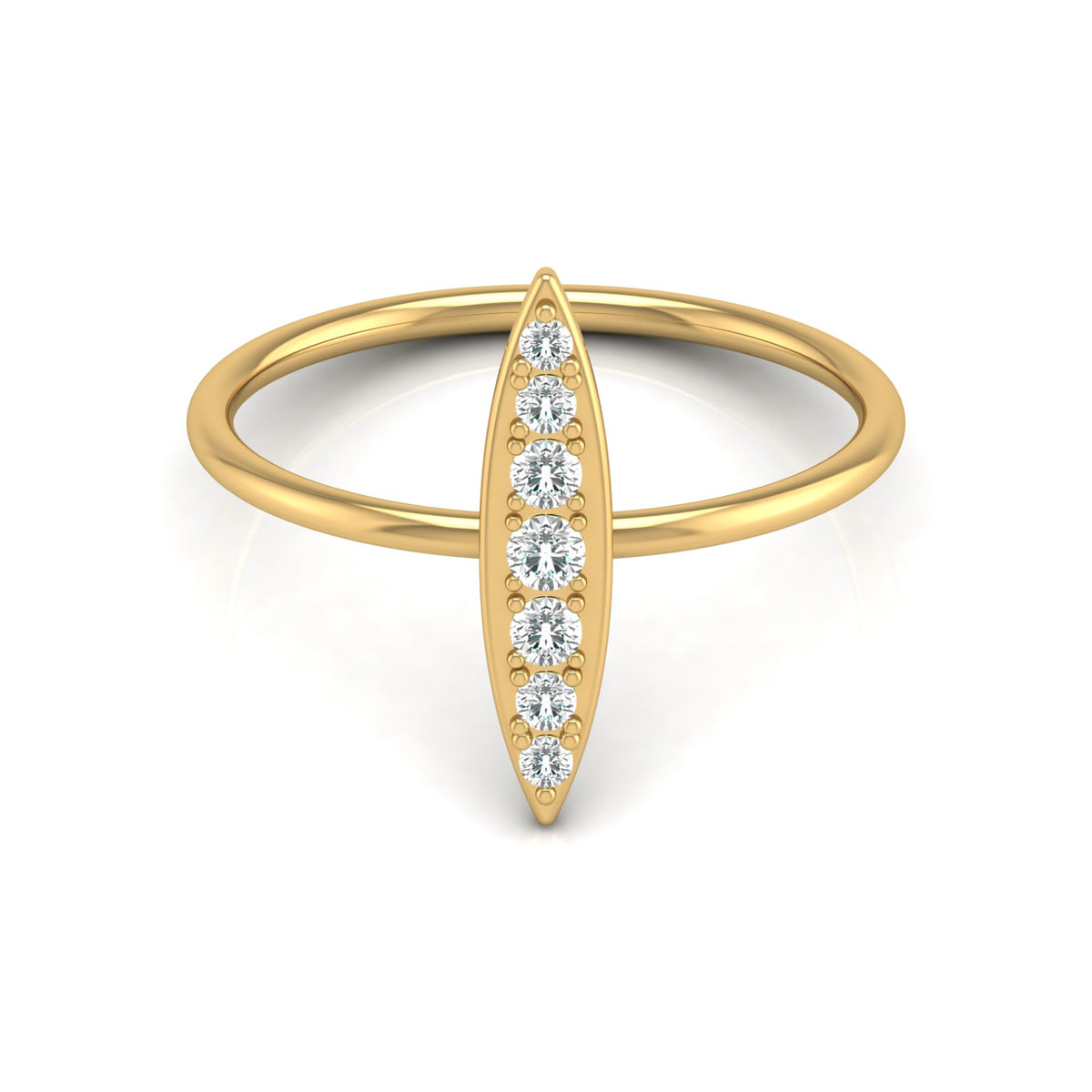 Timeless Elegance 14KT Gold Round Stone Band Ring With Comfort Fit For Womens - HIGHCARAT DIAMONDS