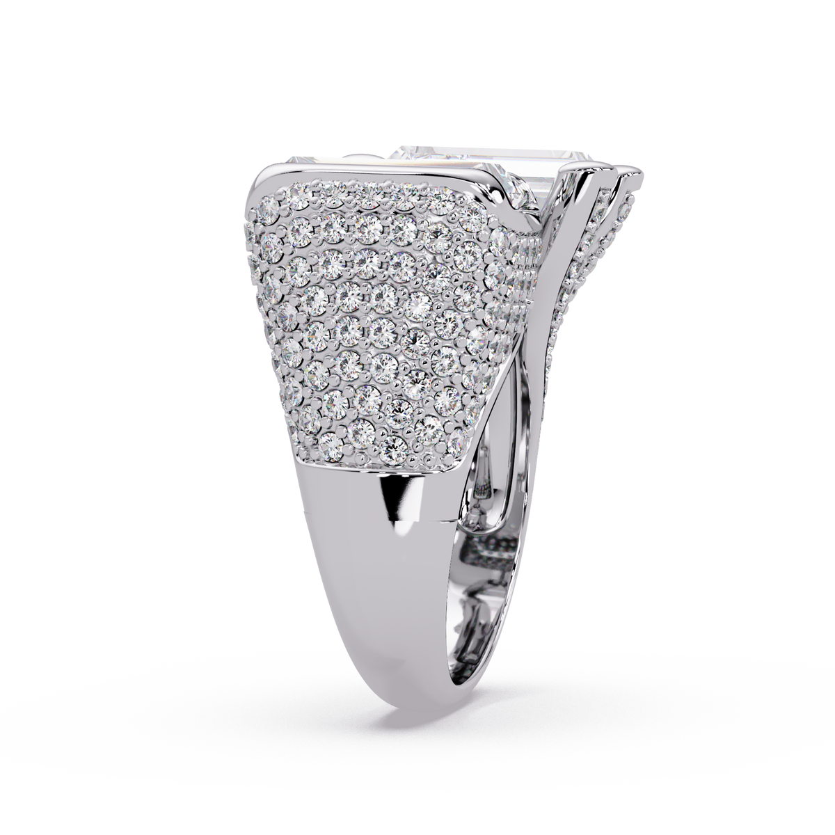 Toi et Moi Emerald Cut Lab Grown Diamond Bezel Ring - HIGHCARAT DIAMONDS
