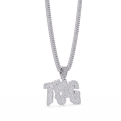 Top TBG Letter Lab Grown Diamond Pendant Necklace - HIGHCARAT DIAMONDS