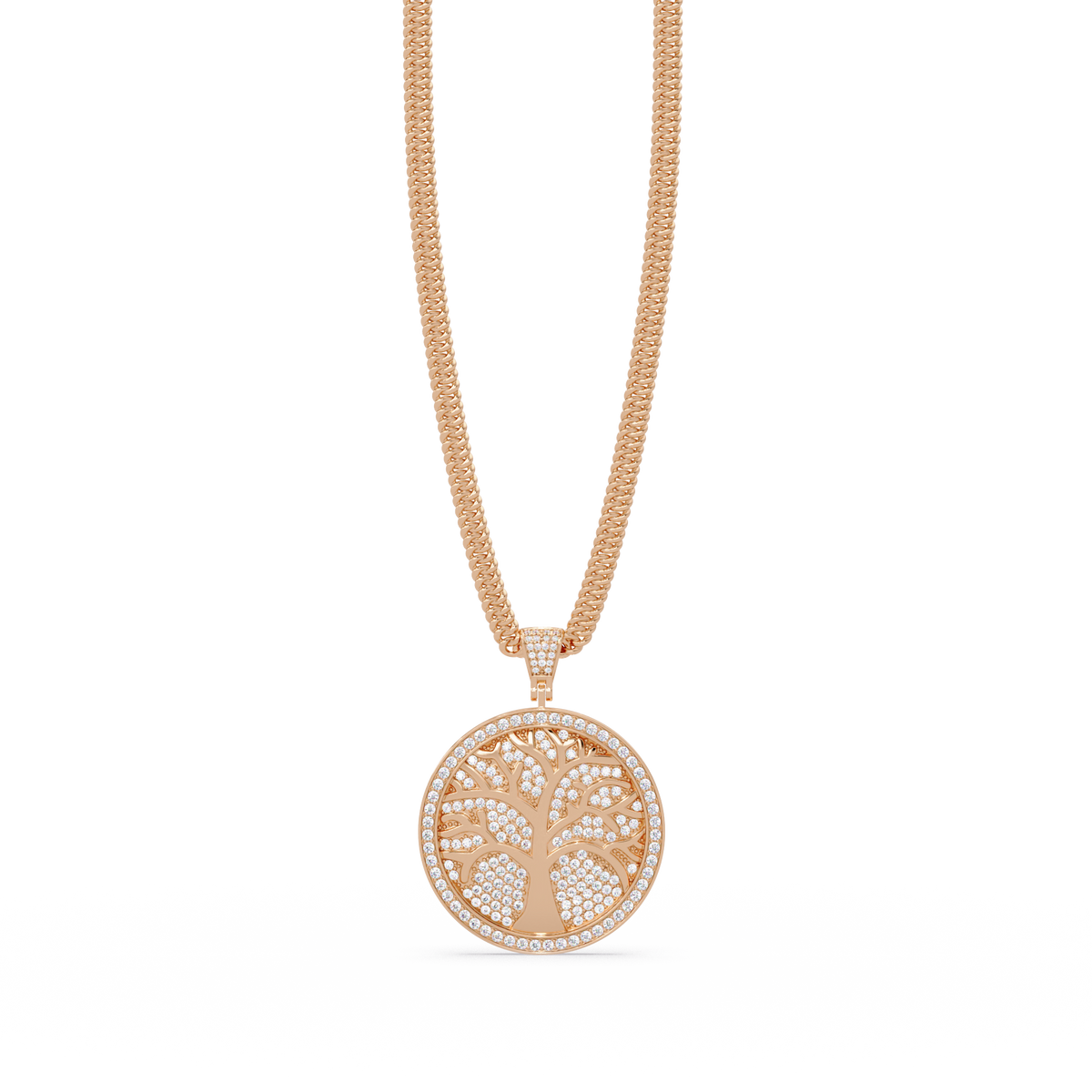 Tree of Life Lab Grown Diamond Medallion Pendant - HIGHCARAT DIAMONDS