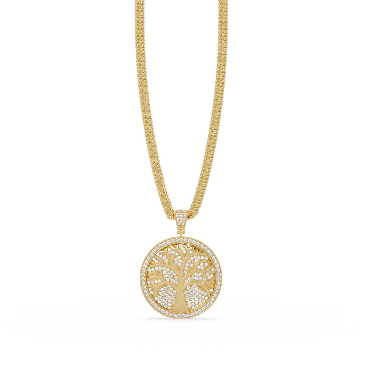 Tree of Life Lab Grown Diamond Medallion Pendant - HIGHCARAT DIAMONDS