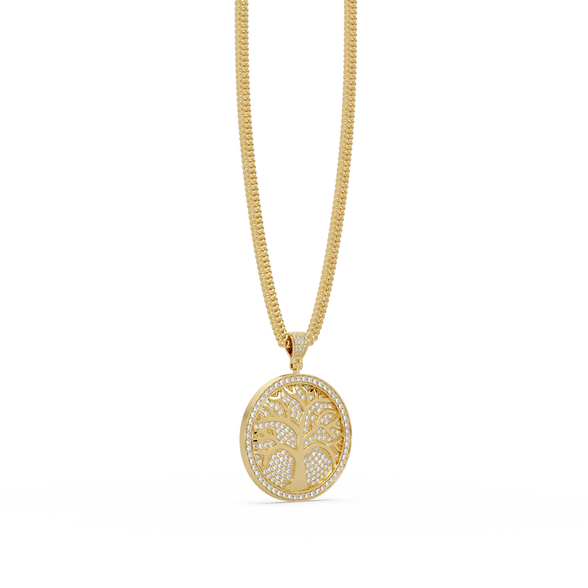 Tree of Life Lab Grown Diamond Medallion Pendant - HIGHCARAT DIAMONDS