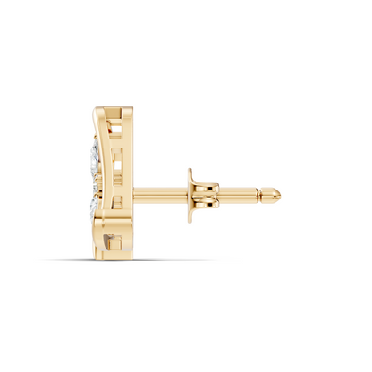 Elegant Pear Or Round Shaped Diamond Stud Earring Classic Affordable Earring Perfect Gift In 14K Solid Gold - HIGHCARAT DIAMONDS